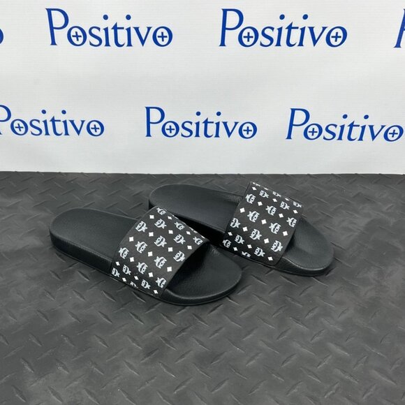 MCM Mens Black Visetos Rubber Slides US 8 EU 41 - Picture 4 of 10